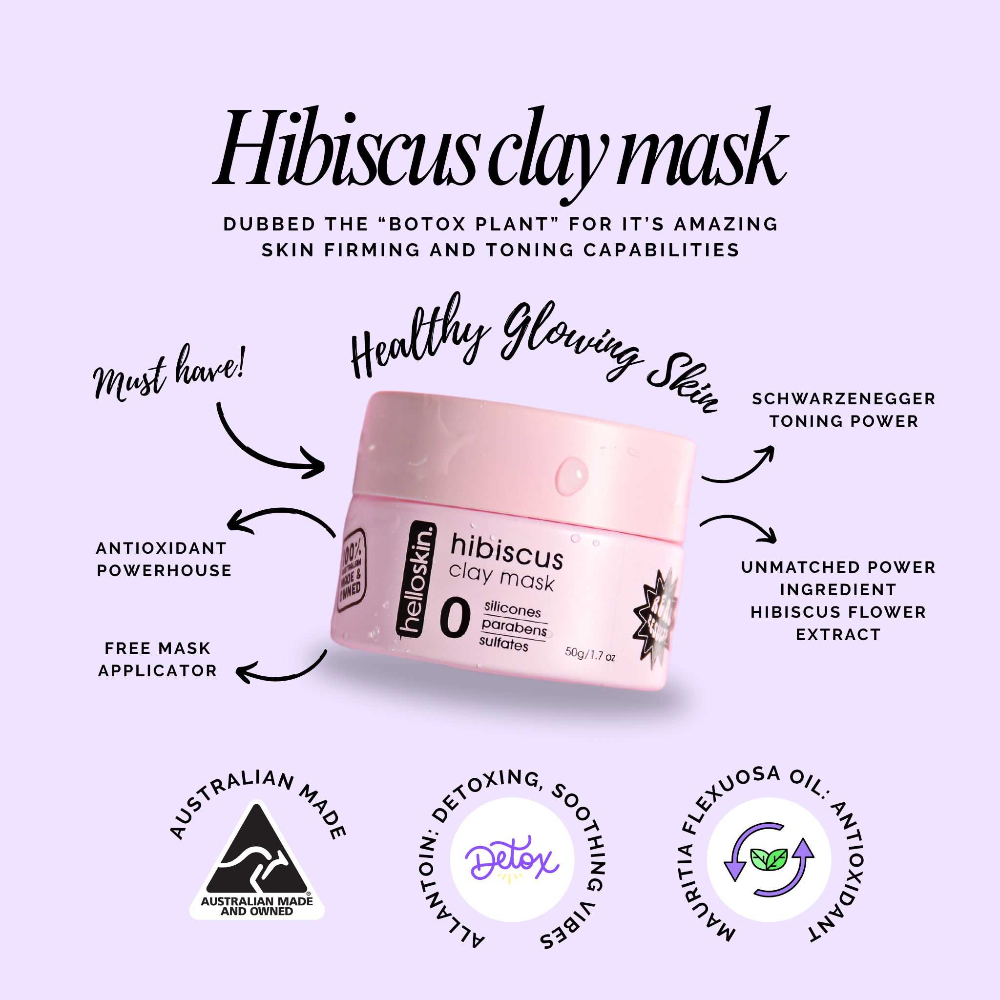 hibiscus clay mask